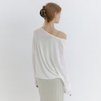 LAMINEZ Breeze V-Neck Long Sleeve - Ivory