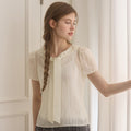 NONLOCAL [29CM Exclusive] Sailor Tie Motif Blouse - Cream