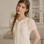 NONLOCAL [29CM Exclusive] Sailor Tie Motif Blouse - Cream