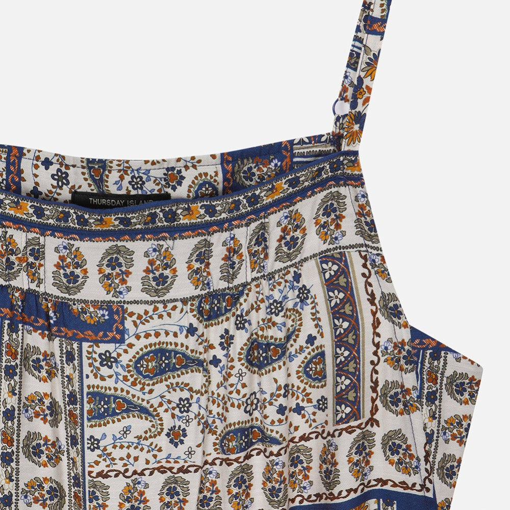 THURSDAY ISLAND THURSDAY ISLAND Pattern Overall Pants
