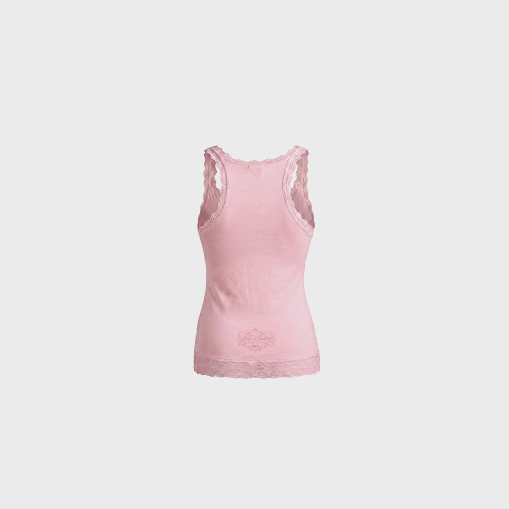 BADBLOOD w-tnk26-075 H.B.B. Lace Classic Tank - Pink