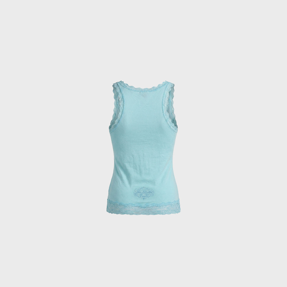 BADBLOOD w-tnk26-073 H.B.B. Lace Classic Tank - Mint