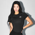 BORNTOWIN W SYMBOL B VENTILATION T-SHIRTS [BLACK]
