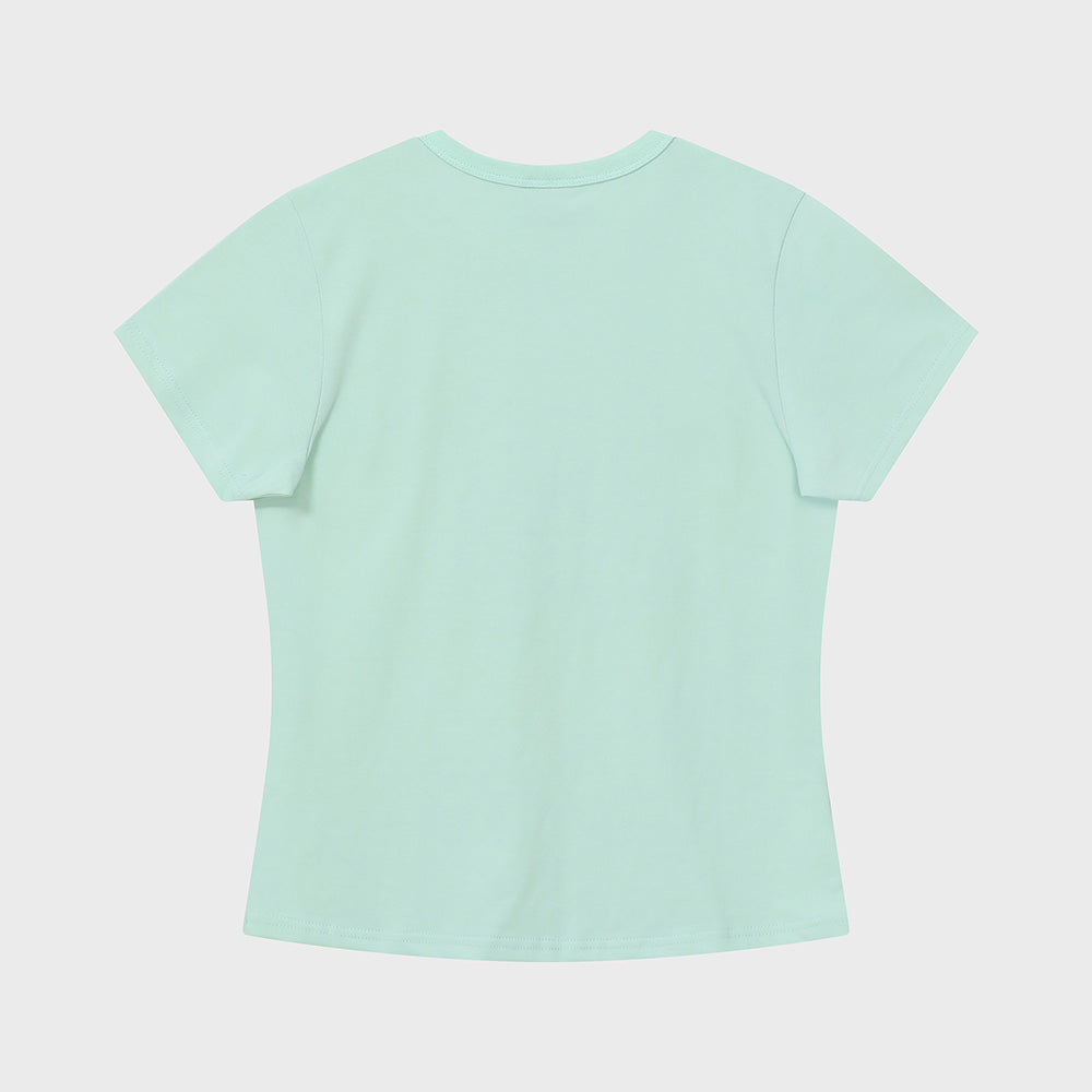 bauf 3 logo dot slim fit t-shirt [mint]