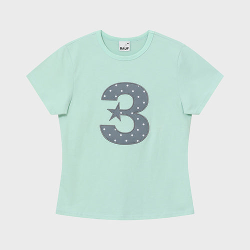bauf 3 logo dot slim fit t-shirt [mint]