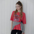 TWEE [Eunchae PICK] Awesome pigment printing overfit short sleeve t-shirt