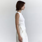 OVEOF [4] Diagonal Sleeveless Top_Ivory