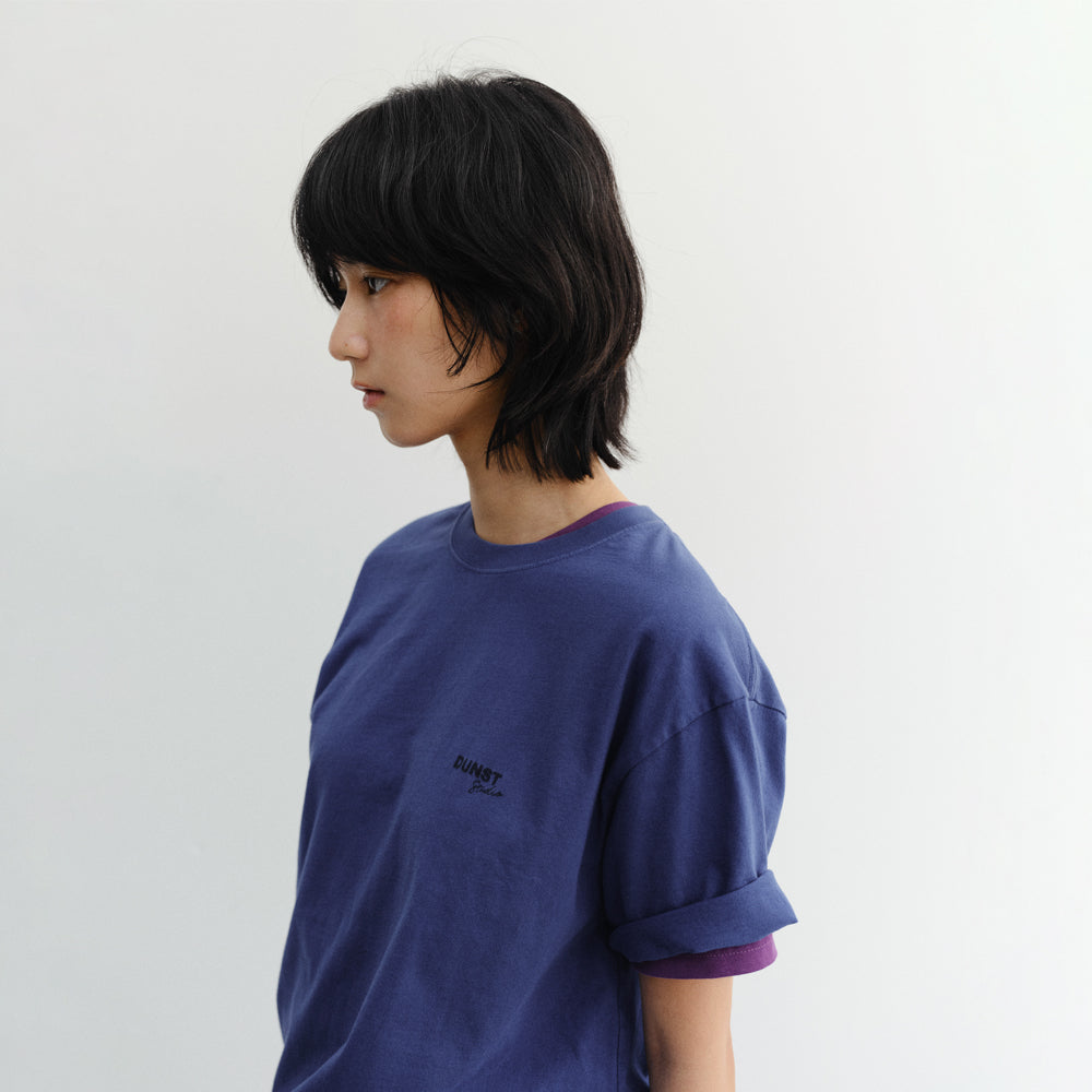 DUNST UNISEX GARMENT DYED T-SHIRT BLUE_UDTS6B146B2