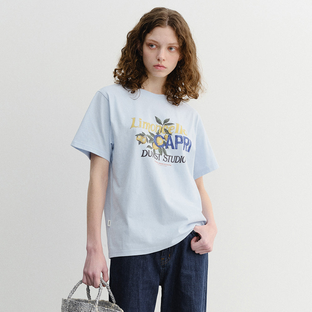 DUNST UNISEX LIMONCELLO T-SHIRT SOFT BLUE_UDTS6B148B1