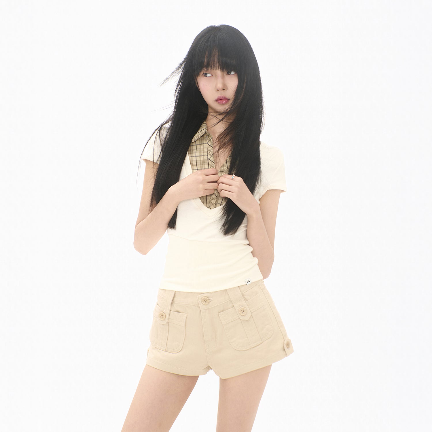 MIRECO LAYERED COLLAR T LEMON BUTTER