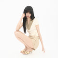 MIRECO LAYERED COLLAR T LEMON BUTTER