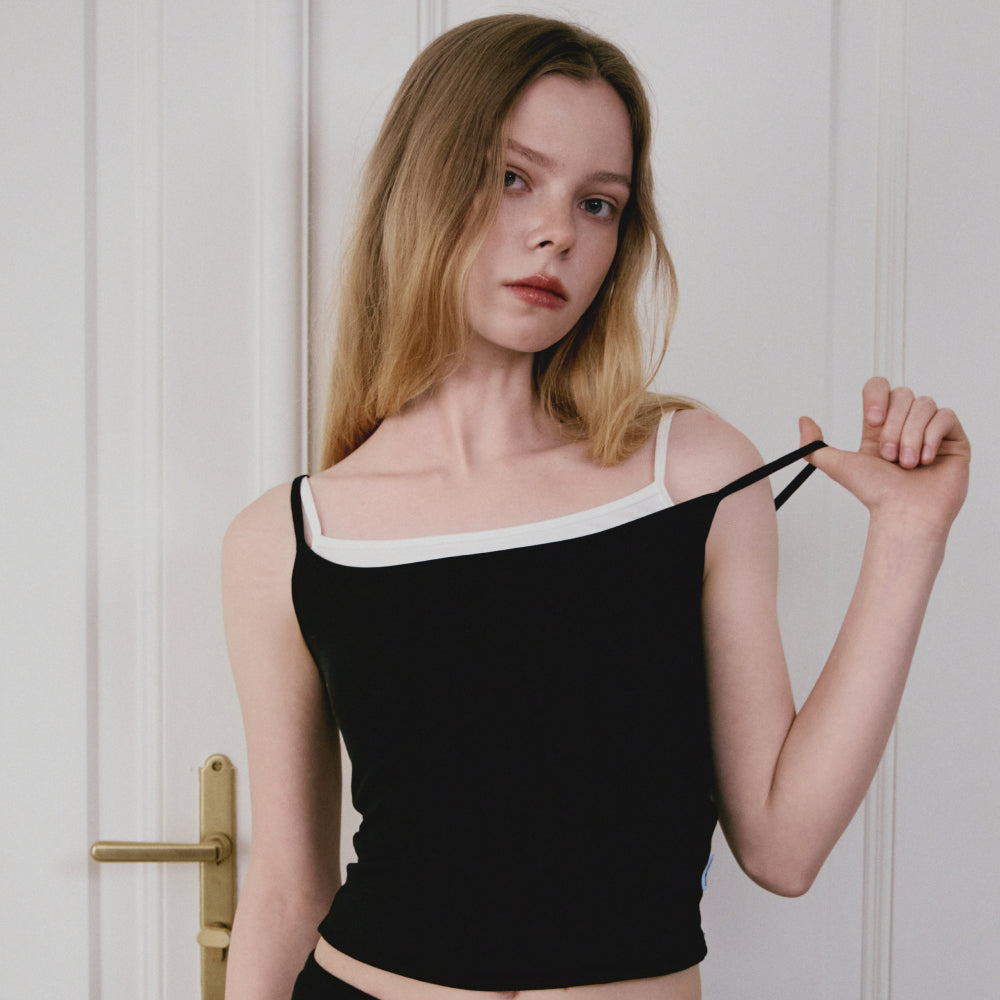 DOROSIWA Full shot mold daily layered cap tank top_5colors