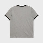 WAIKEI Maltese Archive Line Graphic Ringer Short Sleeve T-Shirt Gray