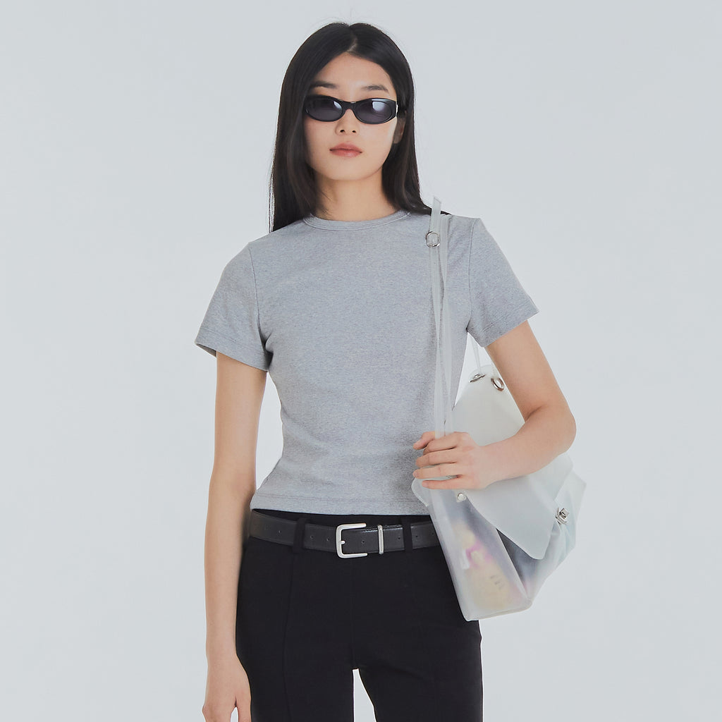 FRANTICSERVICE Classic Basic T-Shirt - Gray