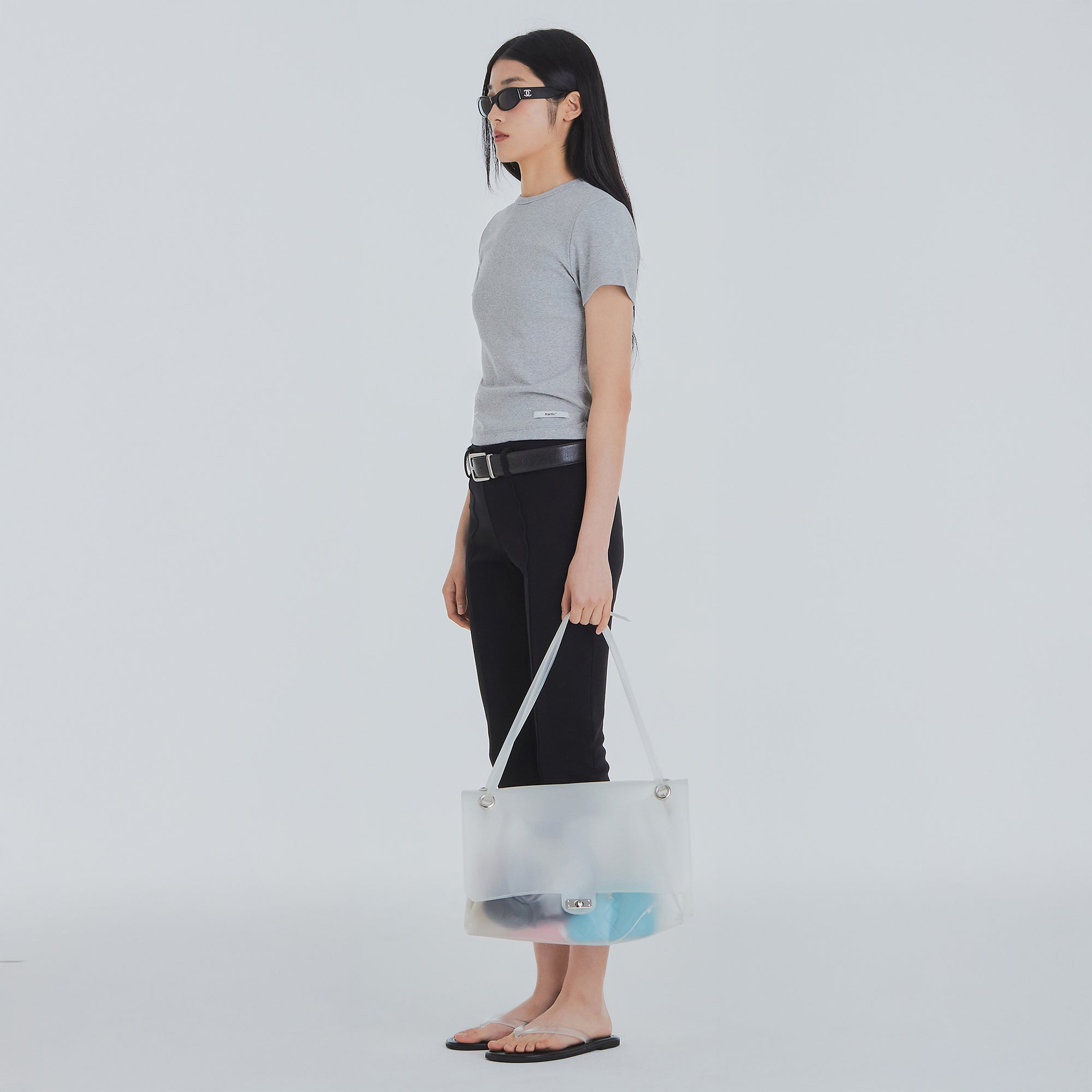 FRANTICSERVICE Classic Basic T-Shirt - Gray