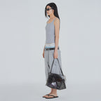 FRANTICSERVICE Classic Square Neck Sleeveless - Gray