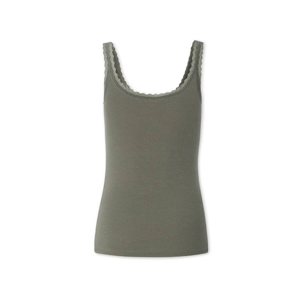 colocynth Posi Lace Sleeveless Khaki