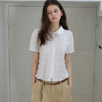 GNOHNOEY [3rd] Pure Round Button Blouse (Ivory)