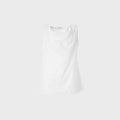 TEAK COWL NECK COTTON BLOUSE (SILVER GRAPE)