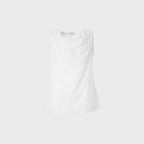 TEAK COWL NECK COTTON BLOUSE (SILVER GRAPE)