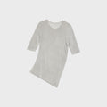 TEAK VISCOSE DRAPE TOP (SILVER)