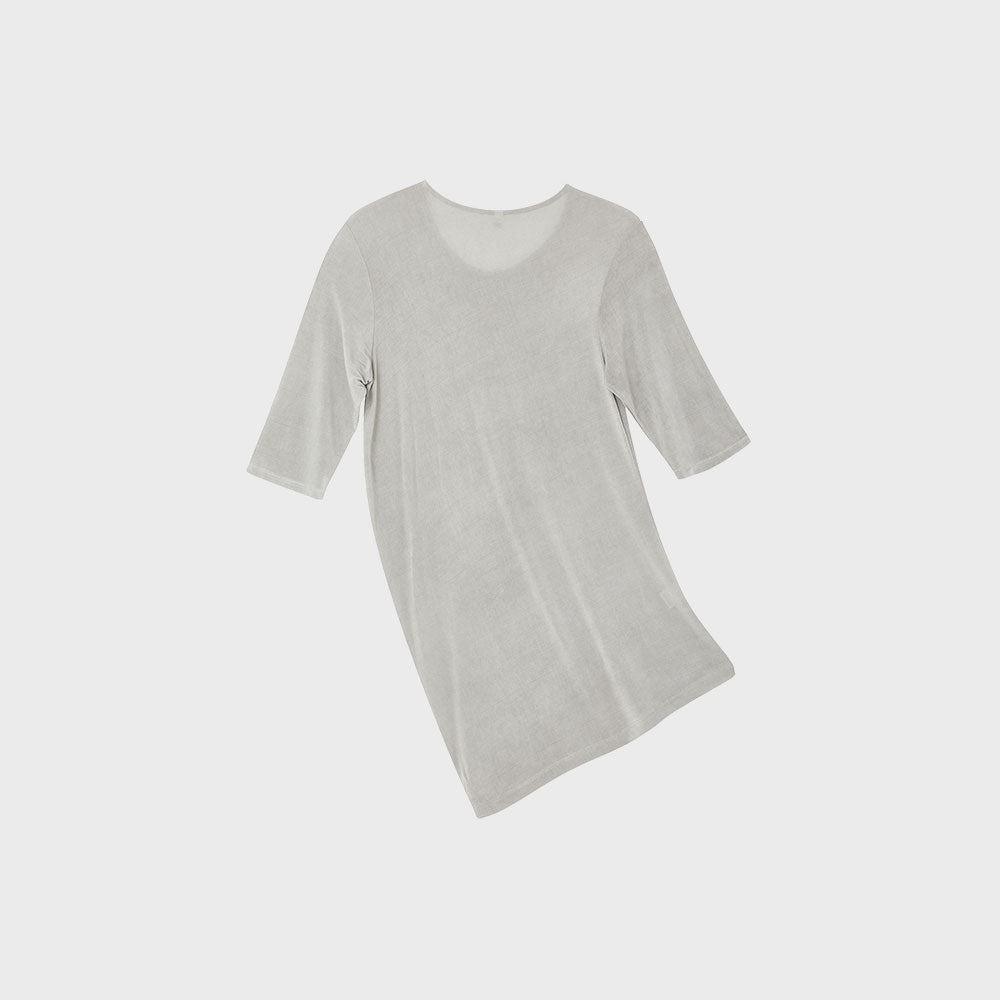 TEAK VISCOSE DRAPE TOP (SILVER)