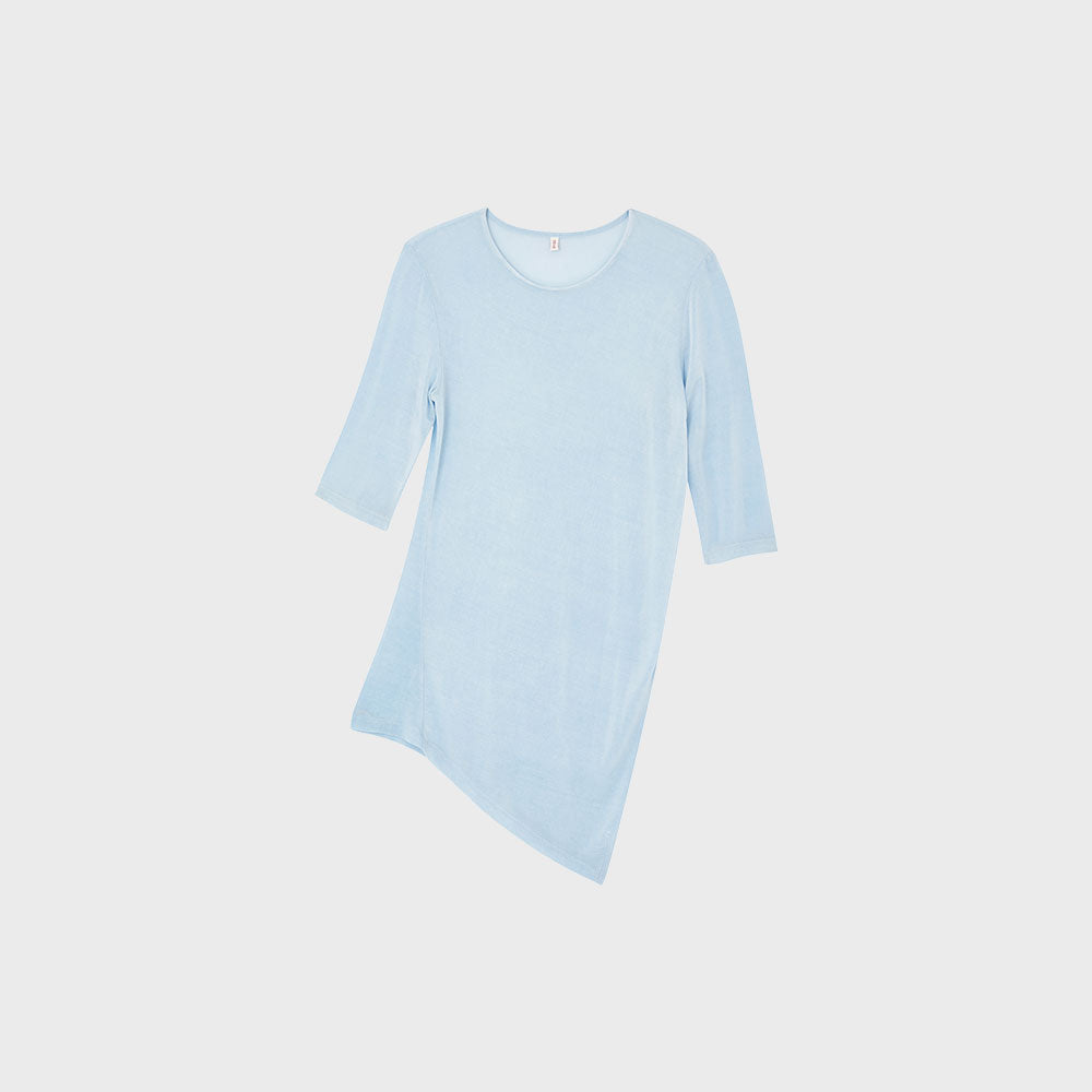 TEAK VISCOSE DRAPE TOP (BLUE)