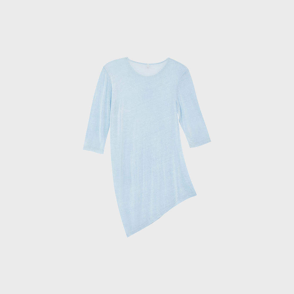 TEAK VISCOSE DRAPE TOP (BLUE)