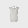 TEAK TIE NECK SLEEVELESS TOP (SILVER)