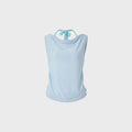 TEAK TIE-NECK SLEEVELESS TOP (BLUE)