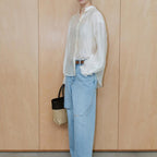 The Aperture Sheer Stripe Shirt Ivory (TA6764A050)