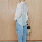 The Aperture Sheer Stripe Shirt Ivory (TA6764A050)