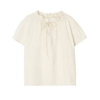 CEECI DRAWSTRING SHIRRING BLOUSE