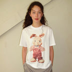 pesto [2nd reorder] RABBIT T-SHIRT WHITE