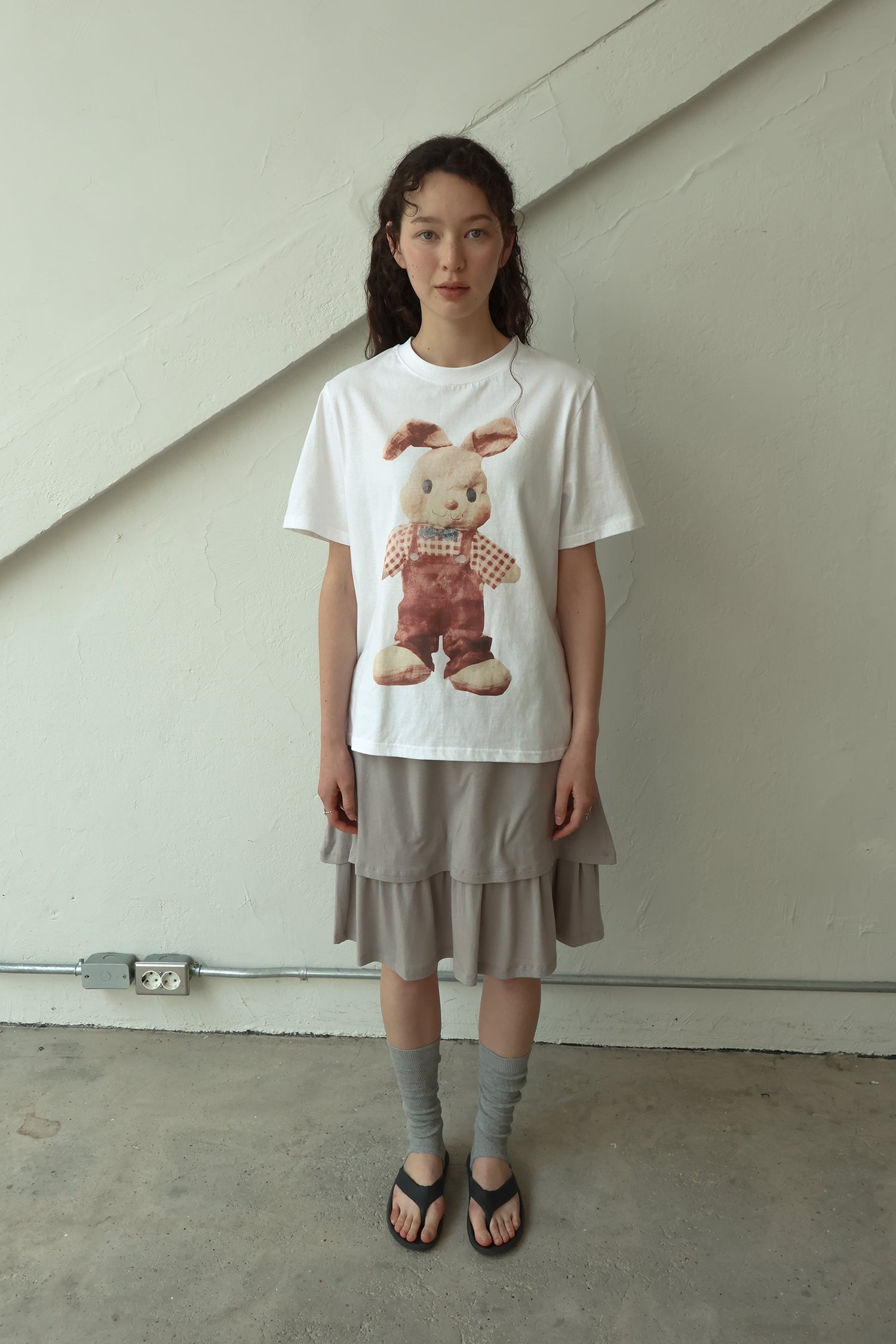 pesto [2nd reorder] RABBIT T-SHIRT WHITE
