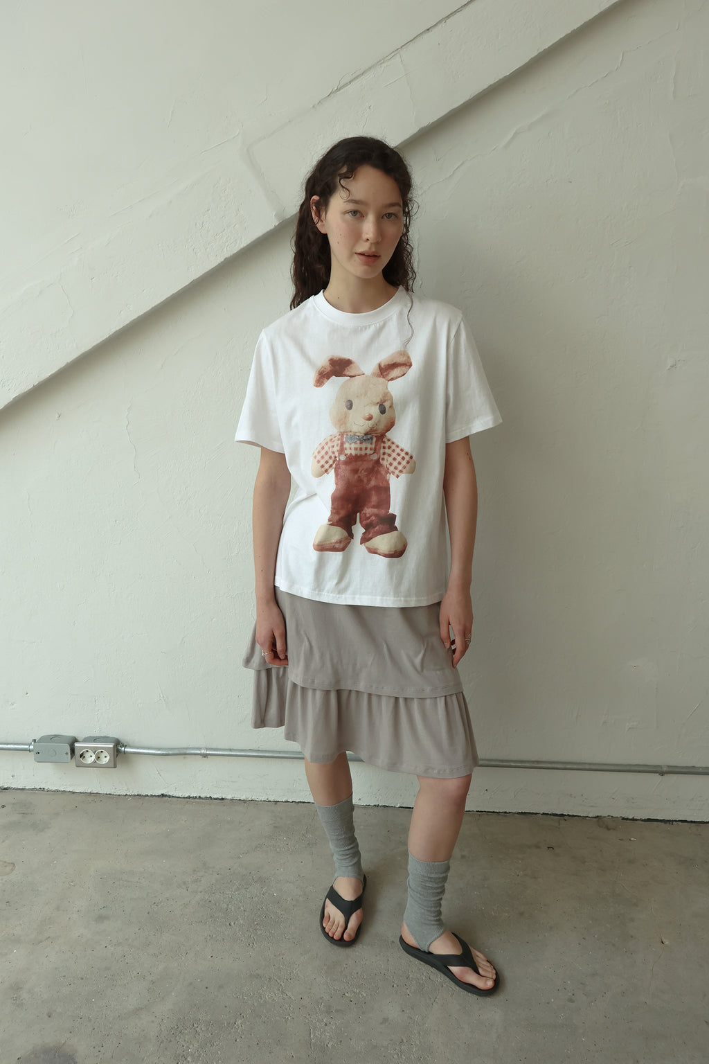 pesto [2nd reorder] RABBIT T-SHIRT WHITE
