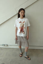 pesto [2nd reorder] RABBIT T-SHIRT WHITE