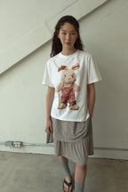 pesto [2nd reorder] RABBIT T-SHIRT WHITE