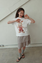 pesto [2nd reorder] RABBIT T-SHIRT WHITE