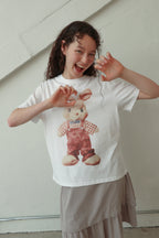 pesto [2nd reorder] RABBIT T-SHIRT WHITE