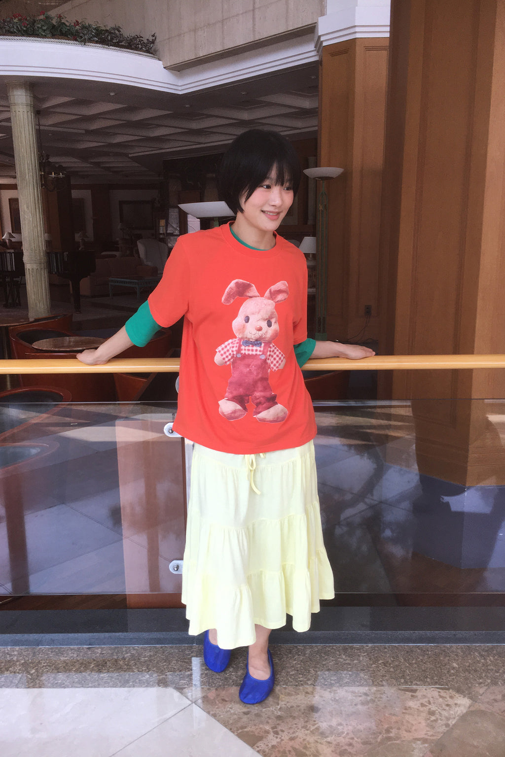 pesto [2nd reorder] RABBIT T-SHIRT ORANGE