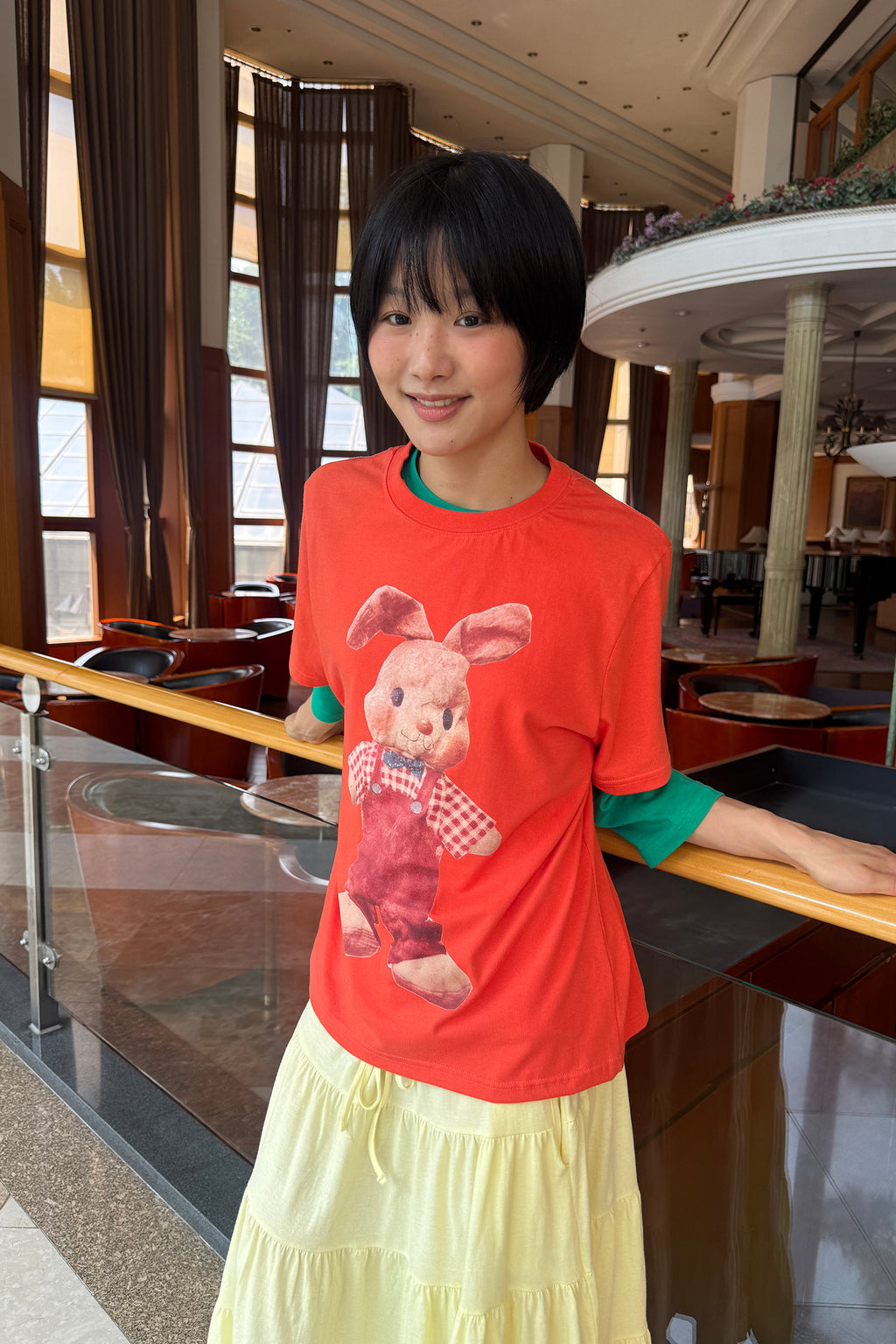 pesto [2nd reorder] RABBIT T-SHIRT ORANGE
