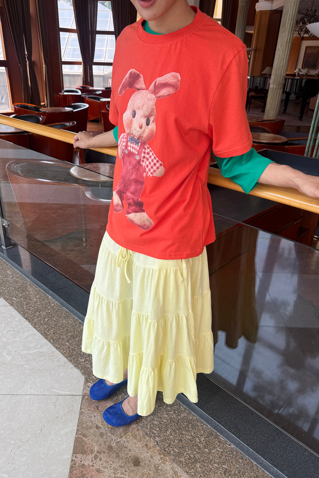 pesto [2nd reorder] RABBIT T-SHIRT ORANGE