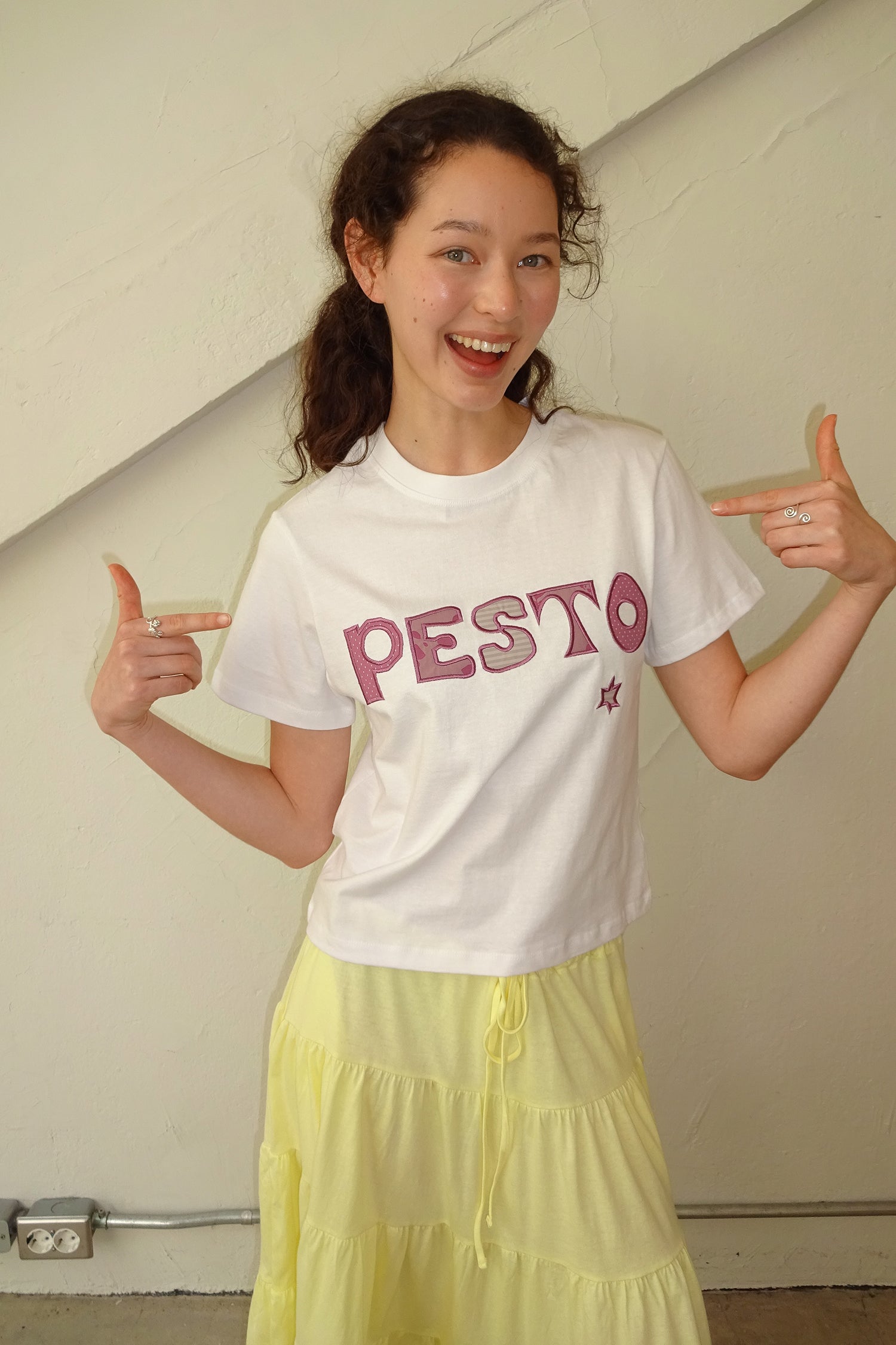 pesto PESTO PATCHWORK T-SHIRT VER2. ROSE
