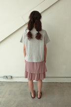 pesto [2nd reorder] DOT STRIPE DOUBLE SIDED T-SHIRT MOON