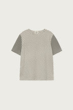 pesto [2nd reorder] DOT STRIPE DOUBLE SIDED T-SHIRT MOON