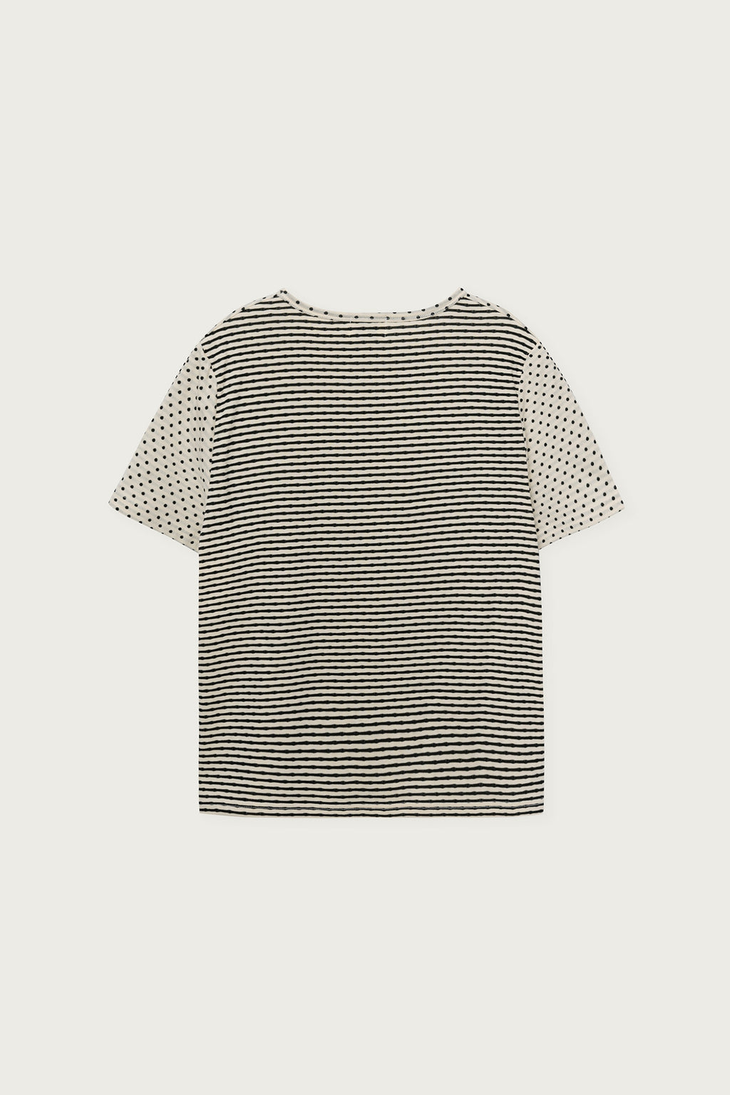 pesto [2nd reorder] DOT STRIPE DOUBLE SIDED T-SHIRT MOON