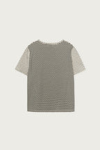 pesto [2nd reorder] DOT STRIPE DOUBLE SIDED T-SHIRT MOON