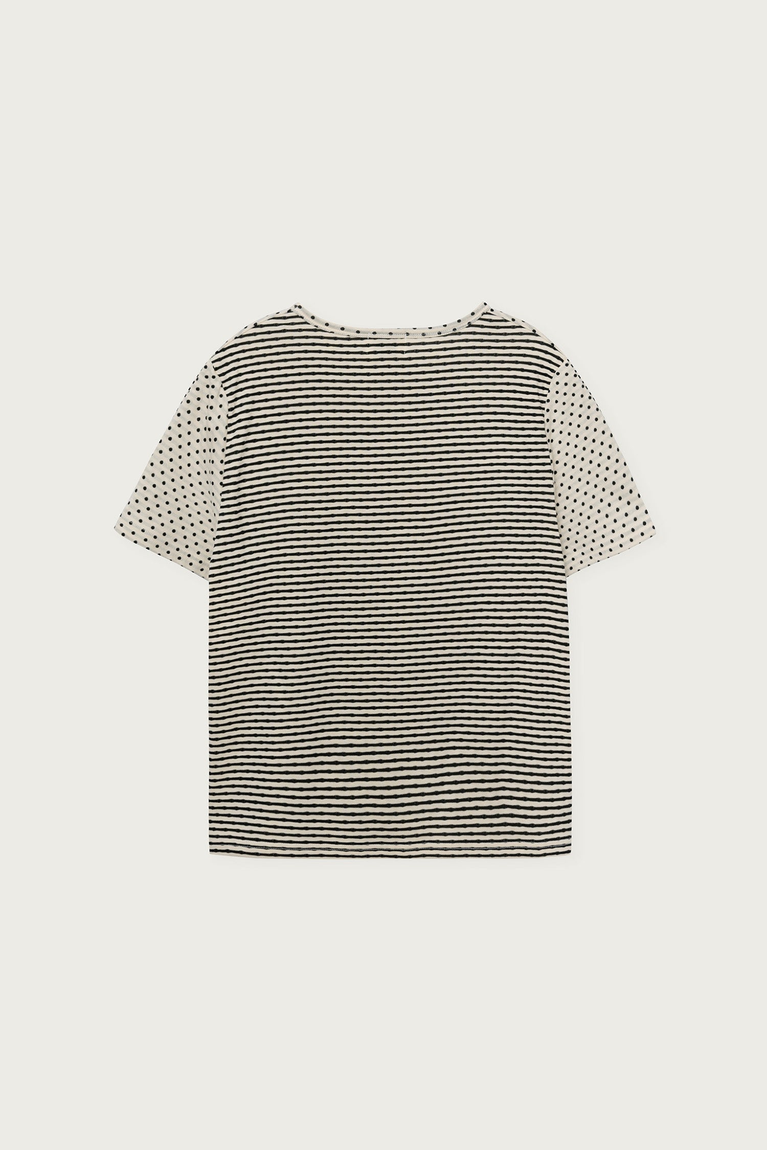 pesto [2nd reorder] DOT STRIPE DOUBLE SIDED T-SHIRT MOON