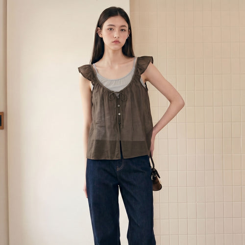 JUCYJUDY 2-in-1 see-a-blouse J1BL329H